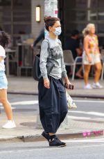 KATIE HOLMES Out and About in New York 07/07/2022