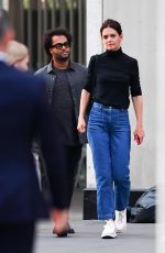 KATIE HOLMES Out for Dinner at The Smith Restaurant and Bar in New York 07/21/2022