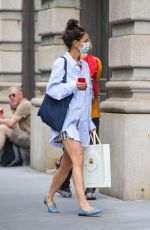 KATIE HOLMES Out in New York 07/01/2022