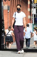 KATIE HOLMES Out in New York 07/28/2022