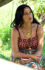 KATY PERRY Filming a Dolce and Gabbana Advert in Capri 07/17/2022