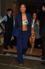 KEKE PALMER Leaves Her Hotel in London 07/27/2022