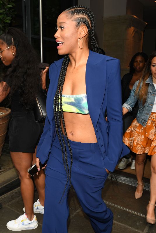 KEKE PALMER Leaves Her Hotel in London 07/27/2022