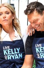 KELLY RIPA Taping for Live Foodfluencer Friday Faceoff Live with Kelly and Ryan in New York 07/07/2022