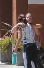 KENDRA WILKINSON Works Out at a Gym with a Friend in Westlake Village 07/13/2022