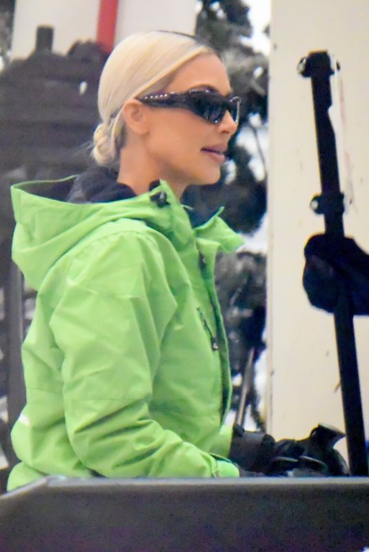 KIM KARDASHIAN at Indoor Snow Slopes at American Dream Mall in Rutherford 07/13/2022