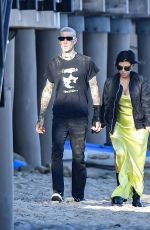 KOURTNEY KARDASHIAN and Travis Barker at a Beach in Montecito 07/24/2022
