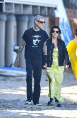KOURTNEY KARDASHIAN and Travis Barker at a Beach in Montecito 07/24/2022