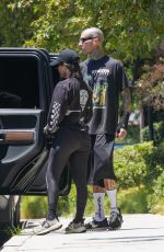 KOURTNEY KARDASHIAN and Travis Barker Heading to Erewhon Market in Calabasas 07/26/2022