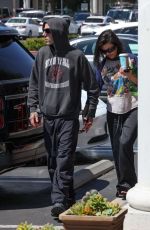 KOURTNEY KARDASHIAN and Travis Barker Out for Lunch at JOi Cafe in Westlake Village 07/14/2022