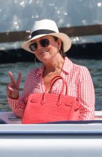 KRIS JENNE at a Boat in Saint-Tropez 07/18/2022