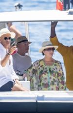 KRIS JENNER at a Yach on Vacation in Nerano 07/20/2022