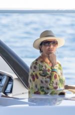 KRIS JENNER at a Yach on Vacation in Nerano 07/20/2022