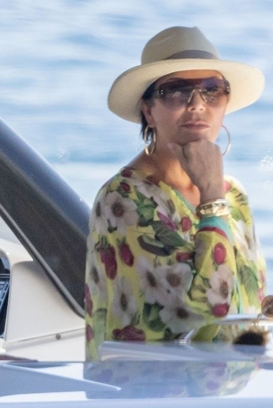 KRIS JENNER at a Yach on Vacation in Nerano 07/20/2022