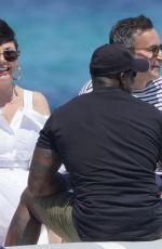 KRIS JENNER Leaves Club 55 in St Tropez 07/15/2022