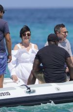 KRIS JENNER Leaves Club 55 in St Tropez 07/15/2022