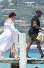 KRIS JENNER Leaves Club 55 in St Tropez 07/15/2022