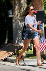 KRISTEN DOUTE Heading to a July 4th Party in Los Angeles 07/04/2022
