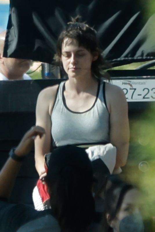 KRISTEN STEWART on the Set of Love Lies Bleeding in Albuquerque 06/29/2022