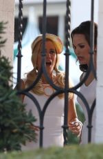 KRISTEN WIIG and LESLIE BIBB on the Set of Mrs. American Pie in Los Angeles 07/29/2022