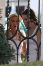 KRISTEN WIIG and LESLIE BIBB on the Set of Mrs. American Pie in Los Angeles 07/29/2022