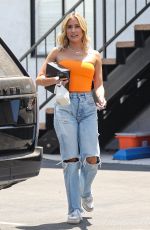 KRISTIN CAVALLARI in Ripped Denim Leaves Tattoo Studio in West Hollywood 07/25/2022