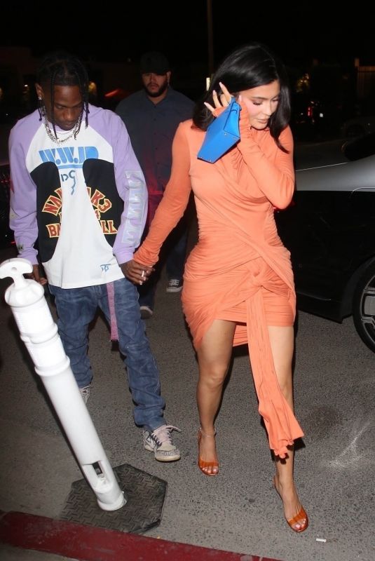 KYLIE JENNER and Travis Scott Arrives at Catch LA in West Hollywood 07/09/2022