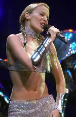 KYLIE MINOGUE Performs on Tour in Glasgow, May 2002