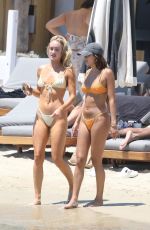 KYRA TRANSTRUM and MADDIE YOUNG in Bikinis at a Beach in Mykonos 07/13/2022