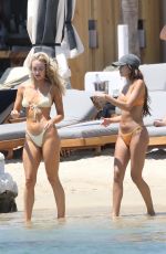 KYRA TRANSTRUM and MADDIE YOUNG in Bikinis at a Beach in Mykonos 07/13/2022