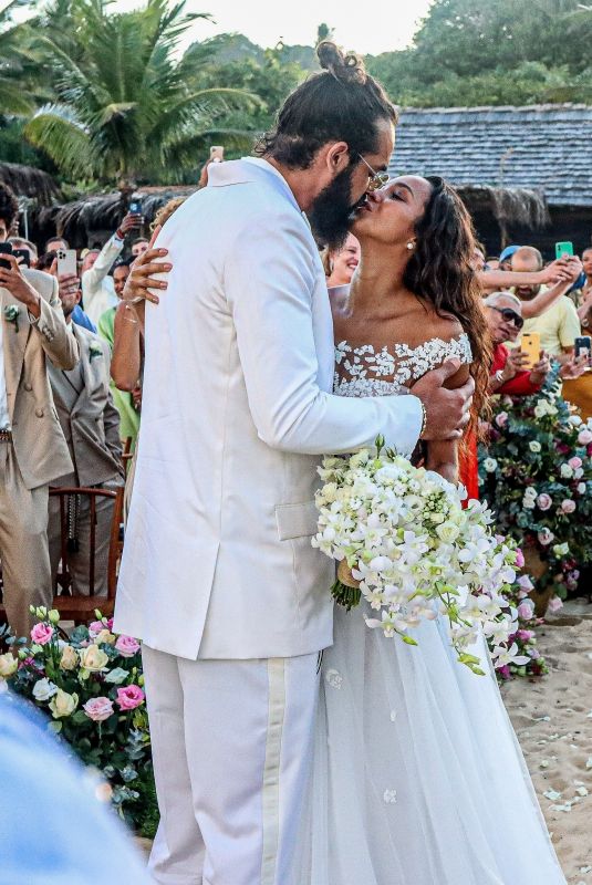 LAIS RIBEIRO and Joakim Noah Tie the Knot on the Beach in Brazil 07/13/2022