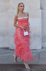 LEONIE HANNE Arrives at Giambattista Valli Show at Haute Couture Week in Paris 07/04/2022