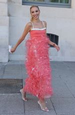 LEONIE HANNE Arrives at Giambattista Valli Show at Haute Couture Week in Paris 07/04/2022