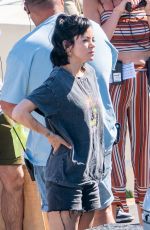 LILY ALLEN on the Set of Dreamland in Margate 07/15/2022
