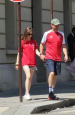LILY COLLINS and Charlie McDowell Out in Paris 07/24/2022