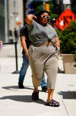 LIZZO Leaves Bravo Studios in New York 07/14/2022