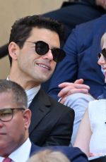 LUCY BOYNTON and Rami Malek at Wimbledon Tennis Championships in London 07/08/2022
