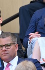 LUCY BOYNTON and Rami Malek at Wimbledon Tennis Championships in London 07/08/2022