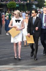LUCY BOYNTON and Rami Malek Leaves Wimbledon in London 07/08/2022