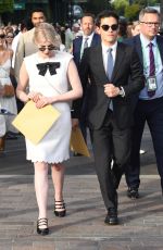 LUCY BOYNTON and Rami Malek Leaves Wimbledon in London 07/08/2022