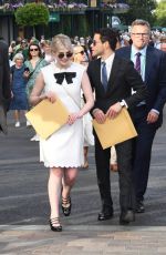 LUCY BOYNTON and Rami Malek Leaves Wimbledon in London 07/08/2022