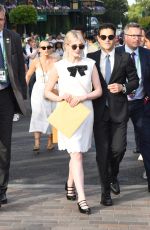 LUCY BOYNTON and Rami Malek Leaves Wimbledon in London 07/08/2022