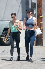 LUCY HALE and Her Girlfriend Out for Coffee in Studio City 07/01/2022