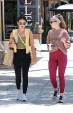 LUCY HALE Out for Iced Coffee with a Friend in Studio City 07/17/2022