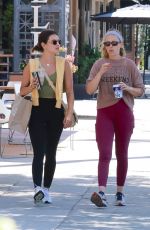 LUCY HALE Out for Iced Coffee with a Friend in Studio City 07/17/2022