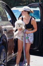 LUCY HALE Out with Her Dog in Los Angeles 07/06/2022