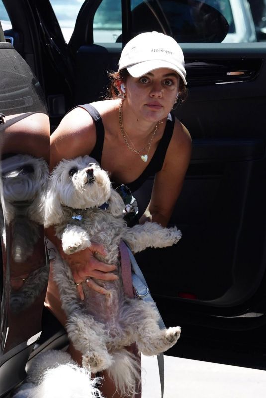 LUCY HALE Out with Her Dog in Los Angeles 07/06/2022
