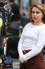 MAE WHITMAN on the Set of Up There in New York 07/27/2022