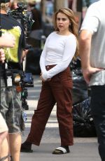 MAE WHITMAN on the Set of Up There in New York 07/27/2022