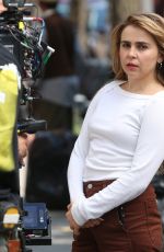MAE WHITMAN on the Set of Up There in New York 07/27/2022